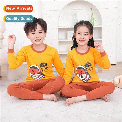 Children fall coat pants set cotton underwear boys girls cot