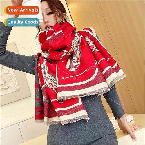 2023 new fall winter saddle imation cashmere scarf female du
