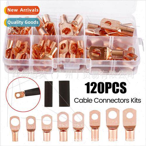 120PCS Boxed Copper Tinned Peephole Terminals SC6-SC25 Conne