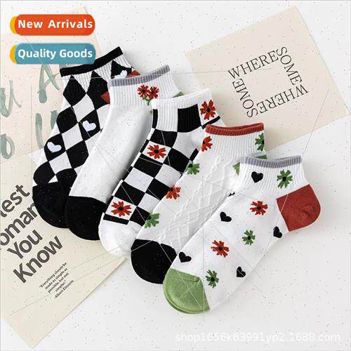 Socks female cotton short socks cute Japanese spring and sum