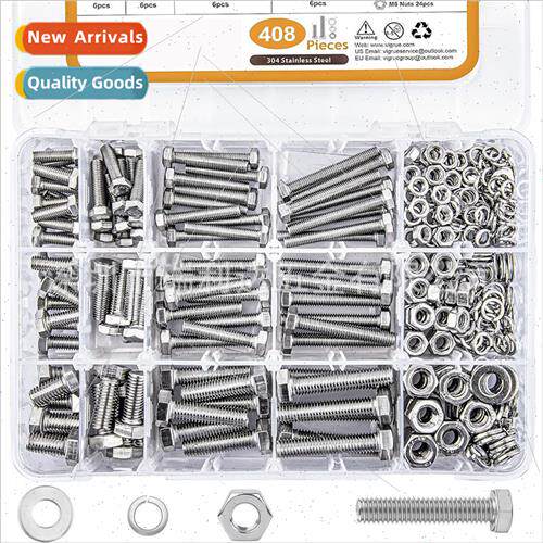 408pcs boxed 304 hexagon socket head cap screws bolts set wh