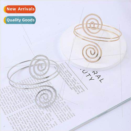 New hip-hop punk exaggerated metal spiral bracelet arm ring