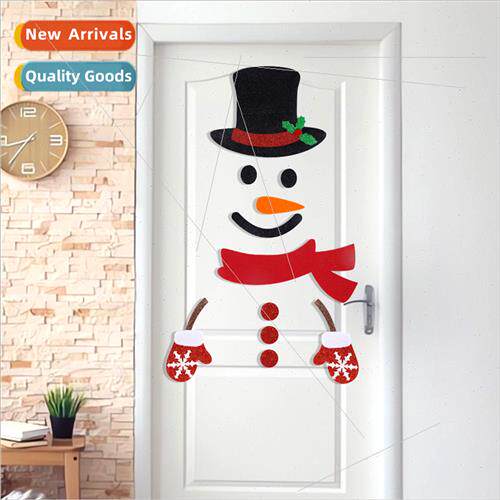 New Christmas decorations felt cloth cartoon door stickers