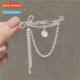 tassel mangosteen side clip Korearhinestone hairpin chain