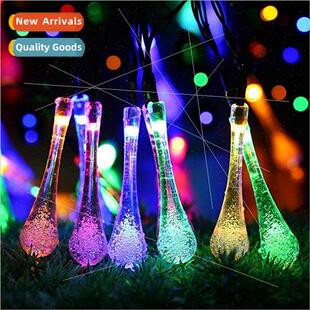 Drops String ghts LED Hanging Water Outdoor Patio Solar