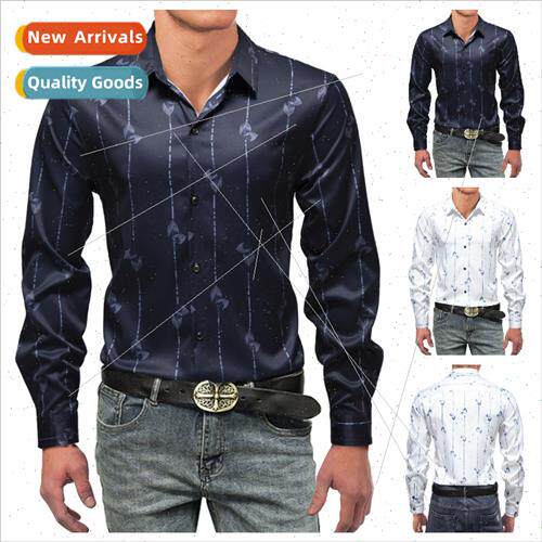 Business men shirt drape loose type long-sleeved shirt blade