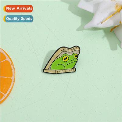 Shrimp skin new creative cute quirky box frog shape alloy la