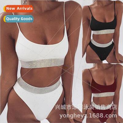 Swimwear 2019 new womens spl high waist spaghetti straps sol