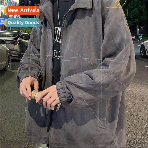 Suede Jacket Men 2023 Spring Autumn New Casual Hundred Baseb