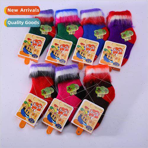 Winter warm children socks cute rabb wool baby socks thicken