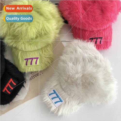 plush 777 embroidered duck tongue cap female autumn winter s