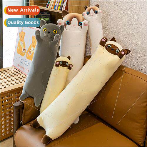 New cat island pillow doll plush toy long cat doll wh sleep