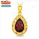 gold garnet new necklace wedd chain female set Gold lockbone