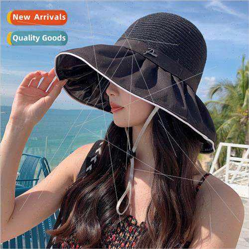 Korea  hat female metal letters P label color glue sunscreen