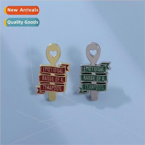 New love teaspoon modelling niche badges English letters flu - 实物图
