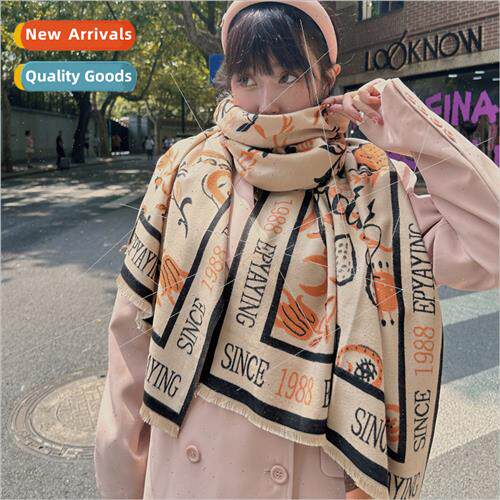 Autumn winter travel photography imation cashmere scarf fema