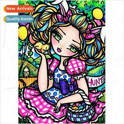 Animated girl cross stch full drill new smallpcs diamond emb