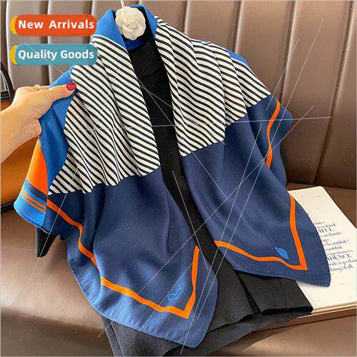 Fashion new splicing scarf scarf multifunctional silk scarf