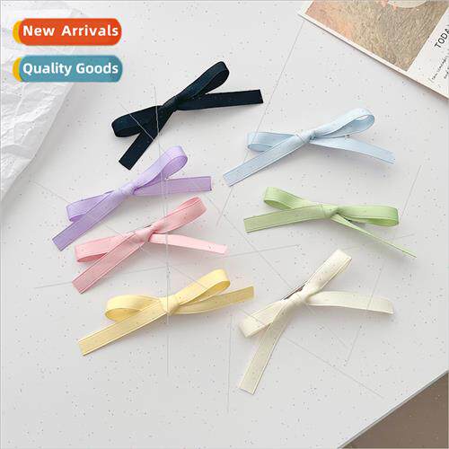 Sweet lovely candy-coloured bow hairpin girls simple hair ca