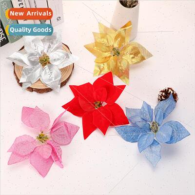 New exquise gold silver 22cm Christmas flowers hanging decor