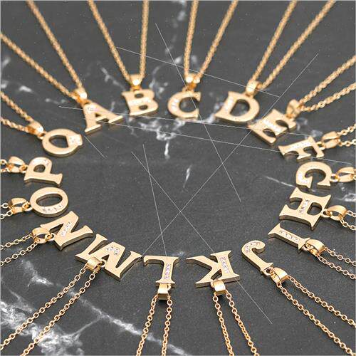 hip-hop 26 English letters pendant fashion inlaid diamond me