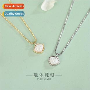 whe mother niche silver lerary necklace Korea pearl s925