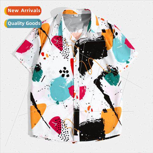 2023 Hawaii Beach Fashion Shirt Ice lk Draped Digal Printing