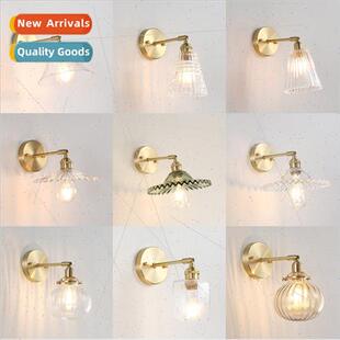 Scandinavian bedside both sides brass wall lamp retro indust