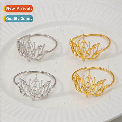 Western restaurant hollow lotus napkin buckle classical simp