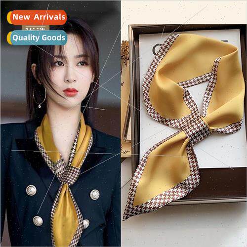 Hailan preferred long small silk scarf female star peplum wh