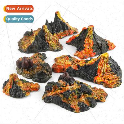volcano eruption set model sandbox static desktop decoration