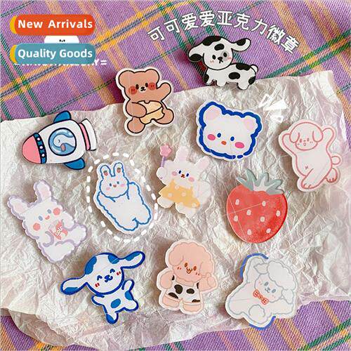 Ins tide cute Japan creative cartoon acrylic brooch girl acc