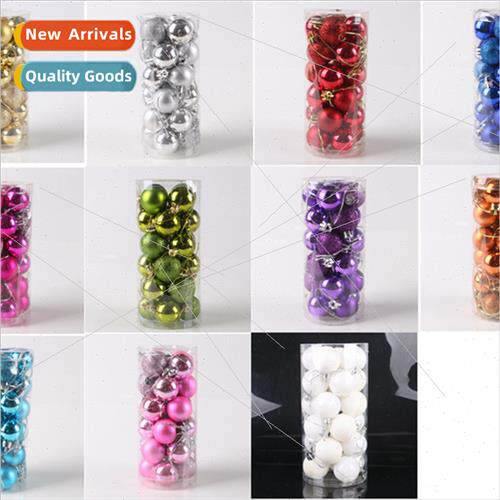 Christmas Balls 24pcs Pack 6cm Christmas Balls Plastic Shiny
