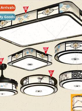 New Chinese led ceiling light creative retro rectangle livin