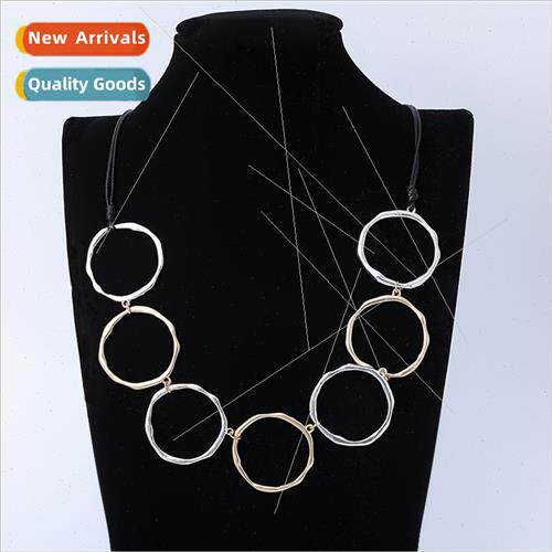 Popular Europe Geometric Peach Heart Necklace Wood+Alloy Sna