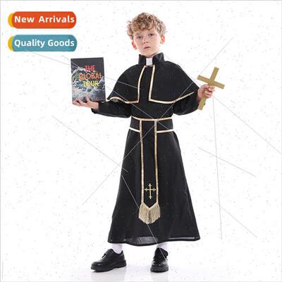 Party Permance Kids Halloween Priest Costume Kids Permance H