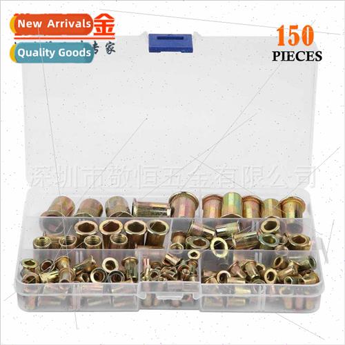 150pcs setRivet Nut M3-M10 zinc plated serrated nutsFlat hea
