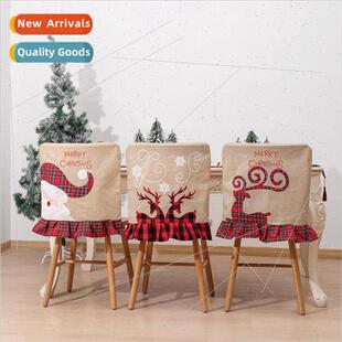 linen embroidery elderly New backrest cotton elk Christmas