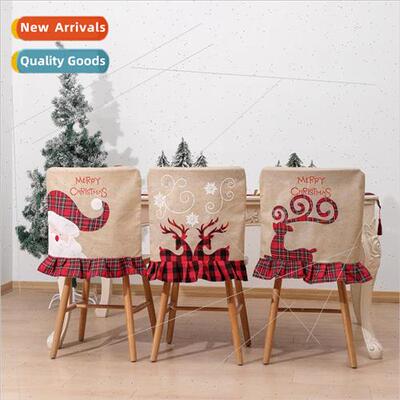 New Christmas cotton linen embroidery elderly elk backrest c