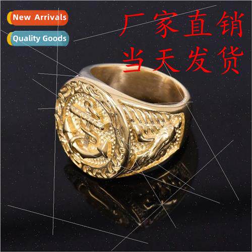 Jewelry Vintage Faux Anchor Ring Mens Navy Fish Hook Ring
