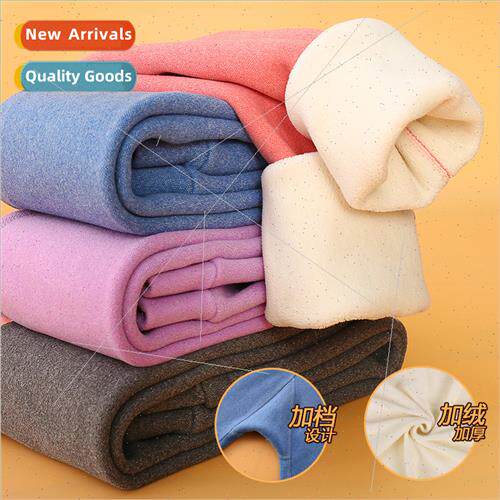 2023 Autumn winter new children lamb wool bottoms small medi
