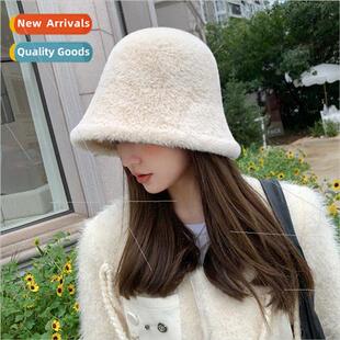 winter new warm hat Korea female fisherman 2023 plush