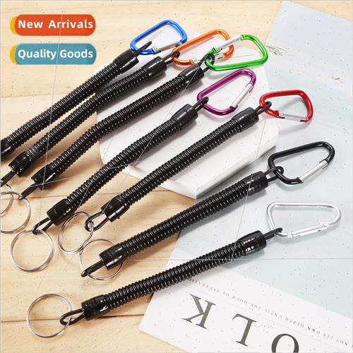 Mountaineering buckle anti-loss spring rope outdoor mountain