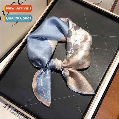 Spring Korea small neck scarf versatile decorative geometric
