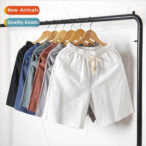Summer new casual pants men cotton linen beach pants Korea s