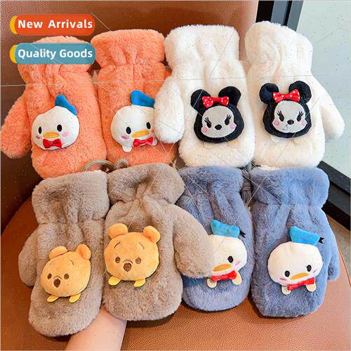 Children gloves winter warm boys girls cute thickened elemen