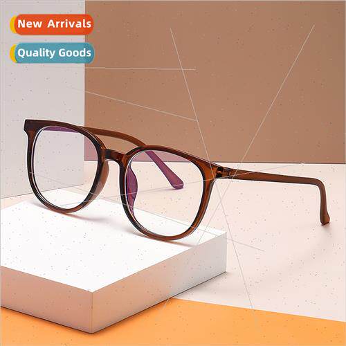 14529 round frame high-grade sense TR90 plain thin glasses f