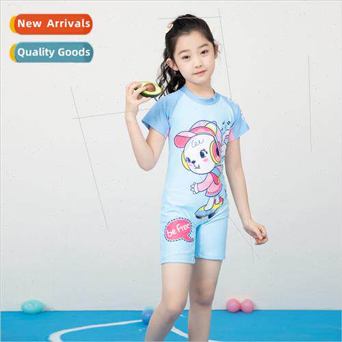 Teenage swimsu sports wind middle and large children girls o