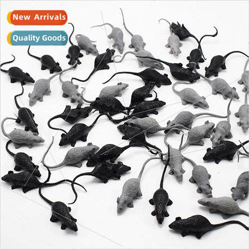 mini gray black whe mouse cub model prank horror scary toys