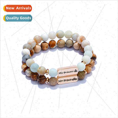 Europe Uned States couple bracelet natural volcanic stone al